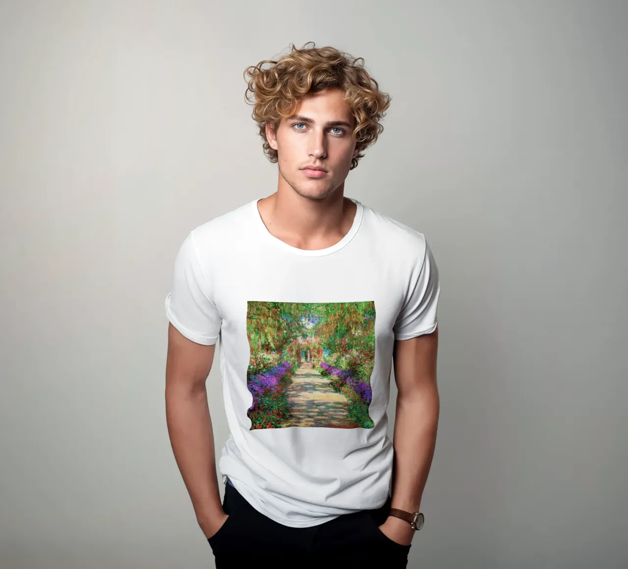 Il viale dei ricordi di Monet t-shirt da Günstiger Laden