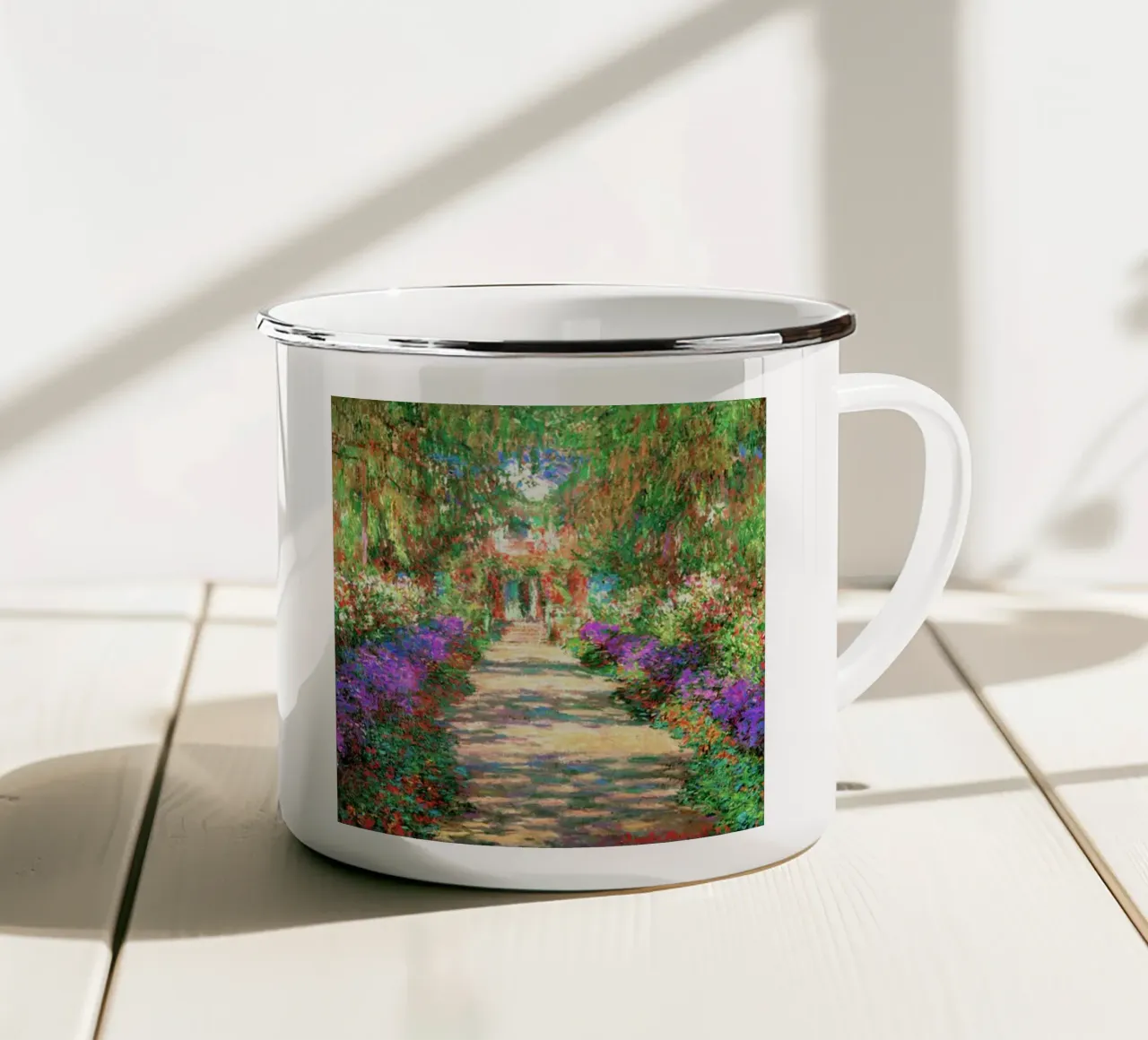 Monet memory lane emaille mok van Günstiger Laden