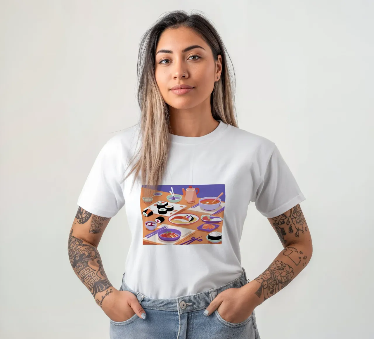 Cena a base di sushi t-shirt da Muse Artworks