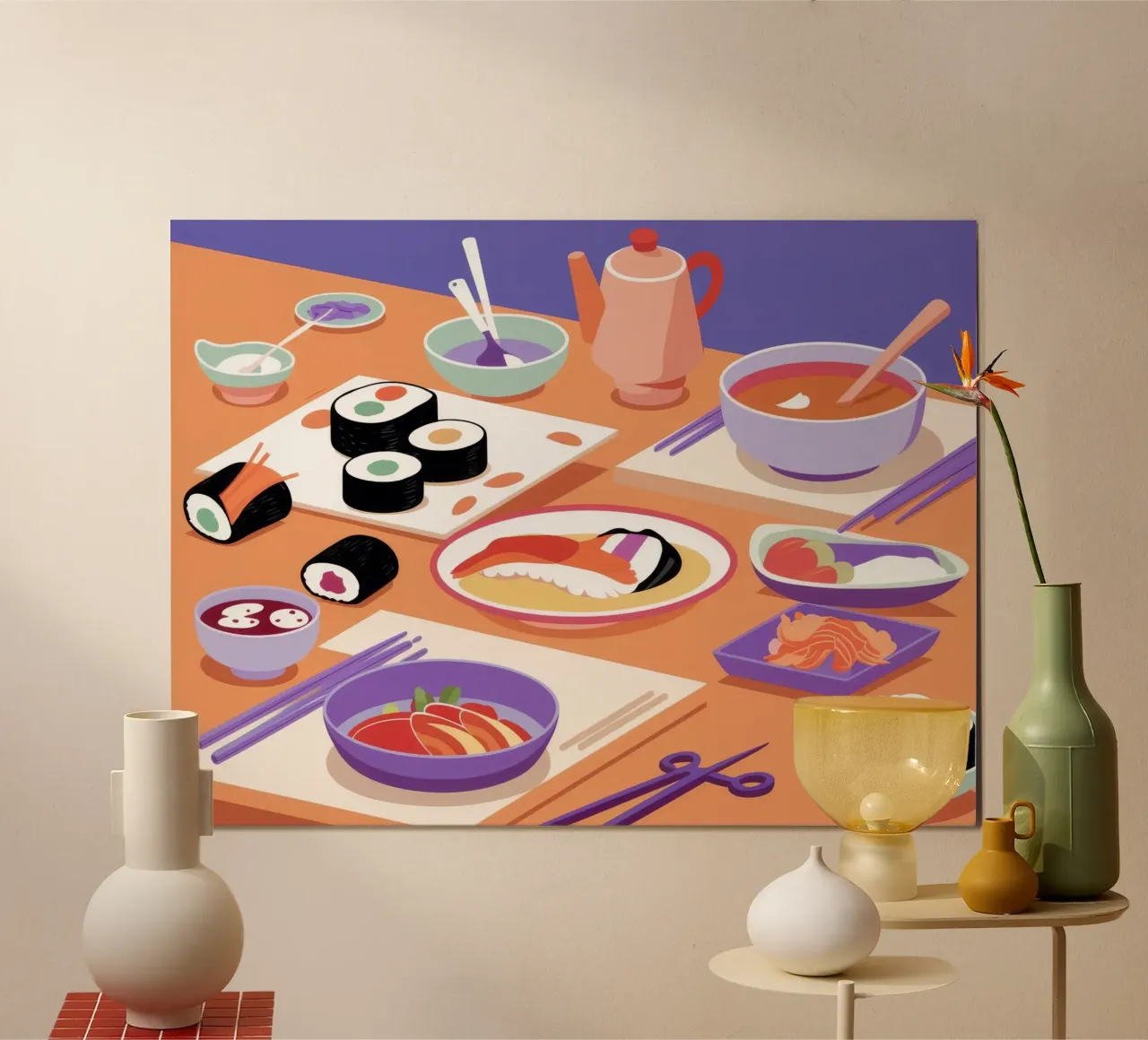 Cena a base di sushi carta hahnemühle da Muse Artworks