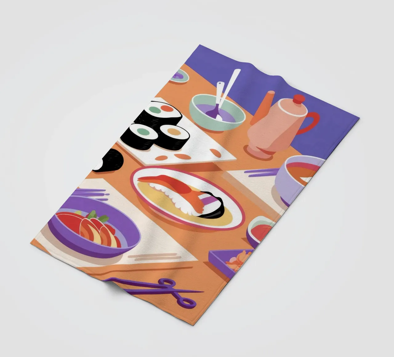 Cena a base di sushi coperta in pile da Muse Artworks