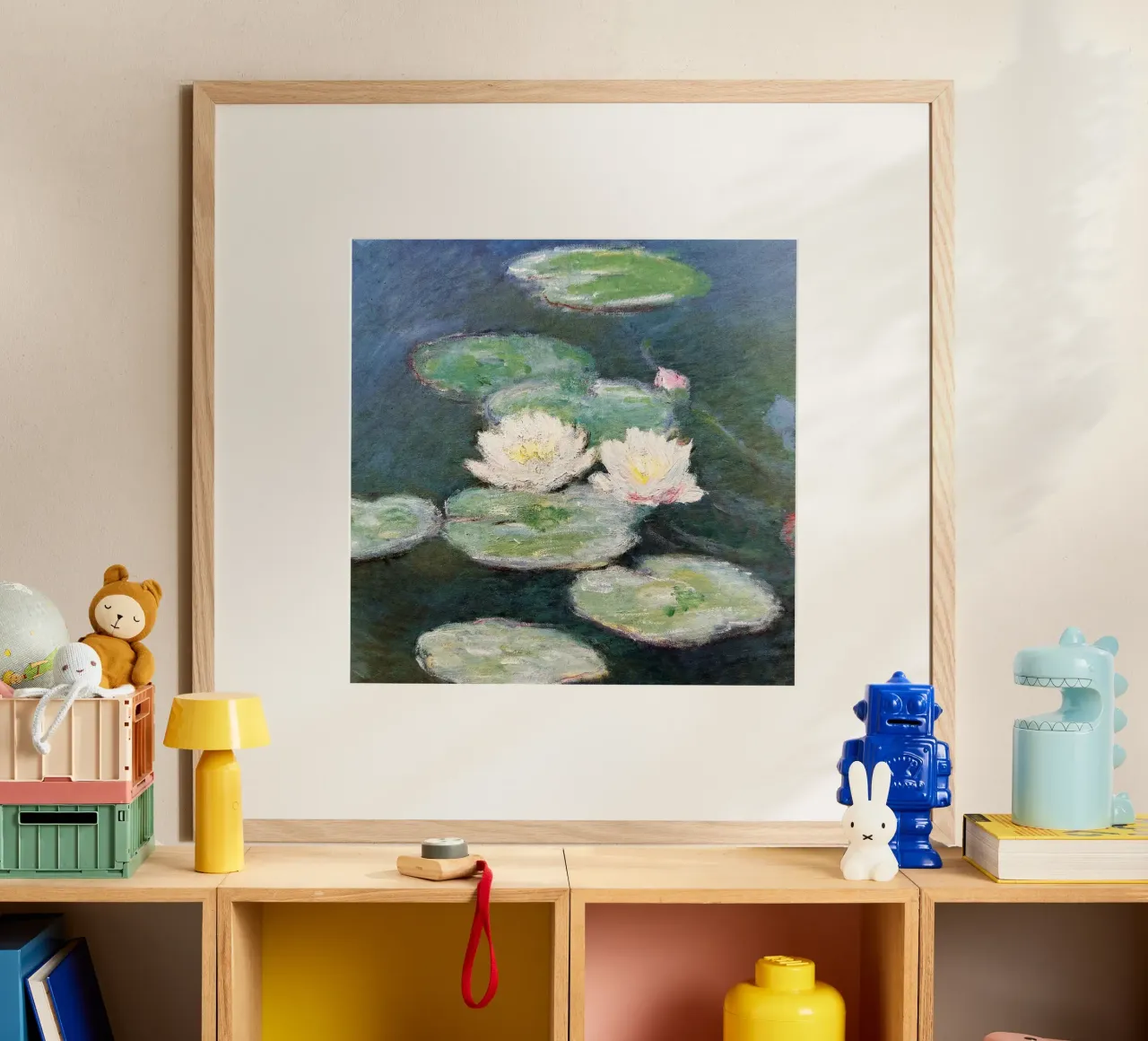 Monet Speciale fiore di loto poster con telaio in plastica da Günstiger Laden