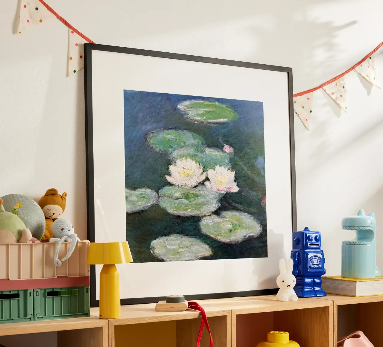 Monet Speciale fiore di loto poster con telaio in plastica da Günstiger Laden