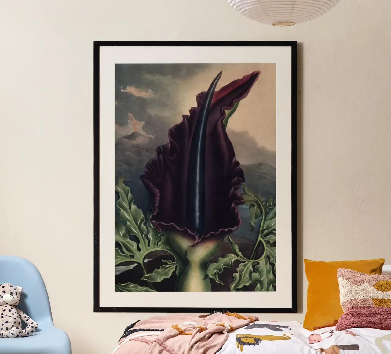 Vintage Thornton 2 Dragon Arum poster con telaio in plastica da Vintage Print Collection