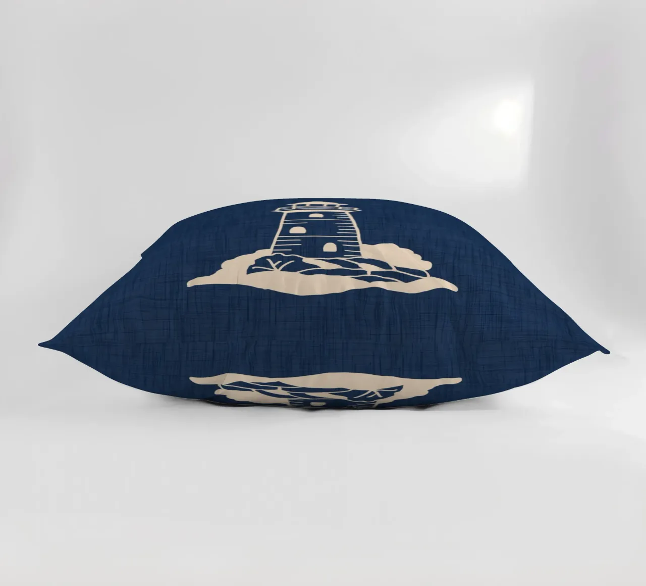 Lighthouse Nautical Mythology - Retro Coastal decorative cushion by susanacosta