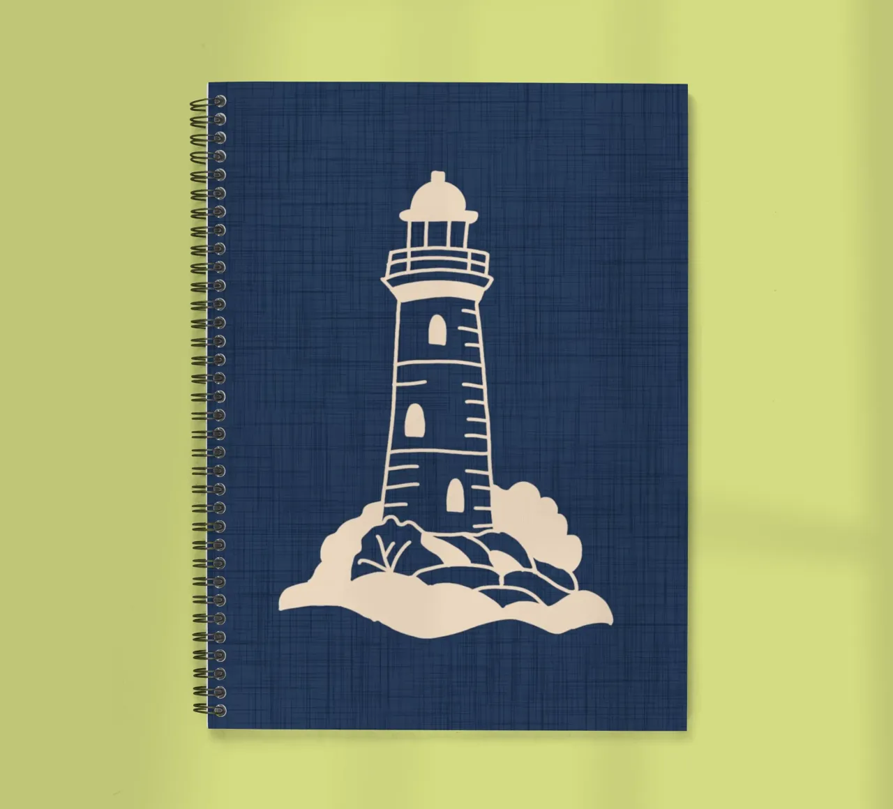 Lighthouse Nautical Mythology - Retro Coastal spiral notebook by susanacosta