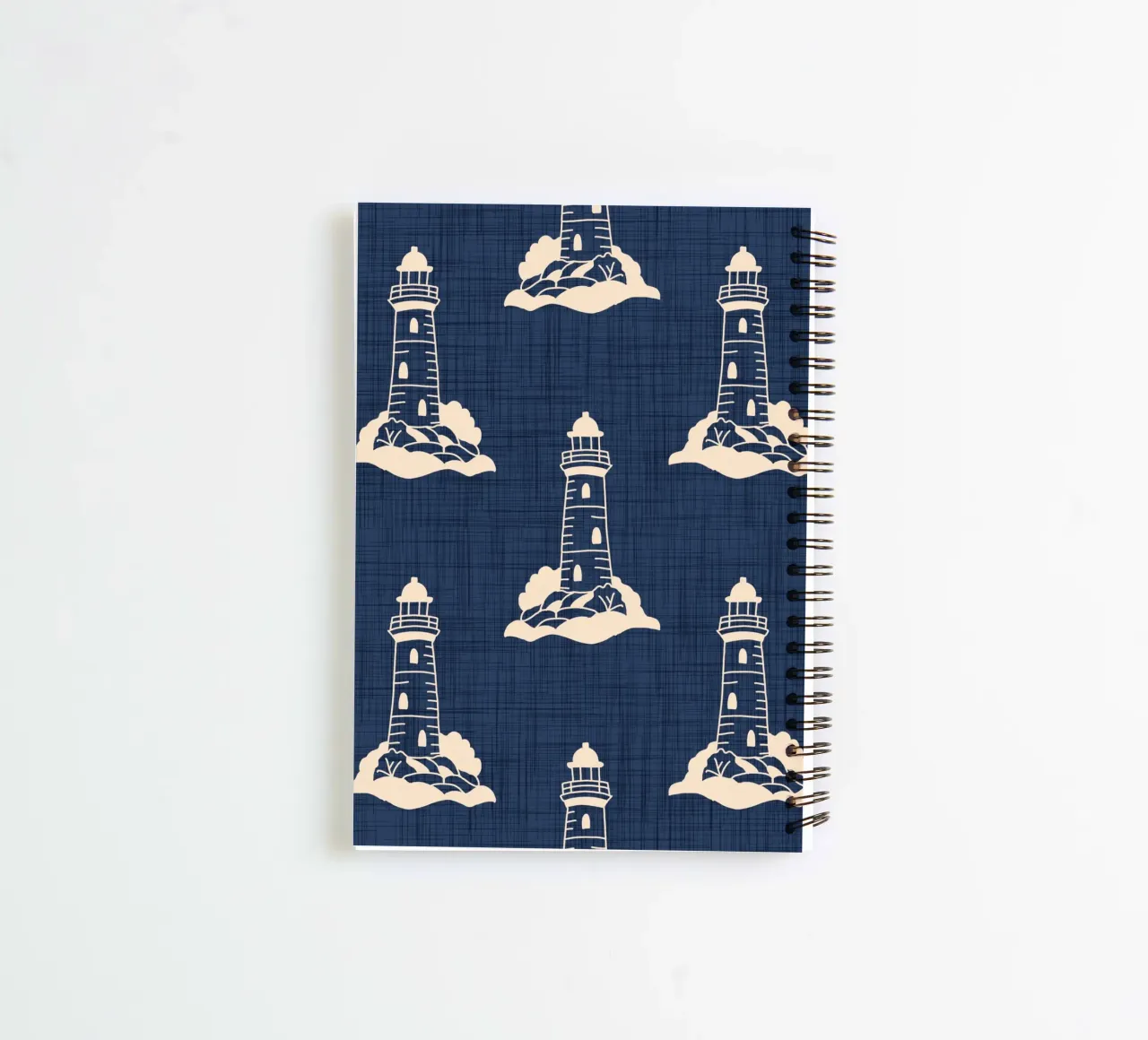 Lighthouse Nautical Mythology - Retro Coastal spiral notebook by susanacosta