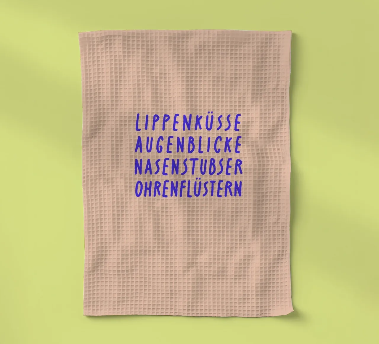 Lippenküsse.Augenblicke.Nasenstubser.Ohrenflüstern. torchon de FRICKE DESIGN