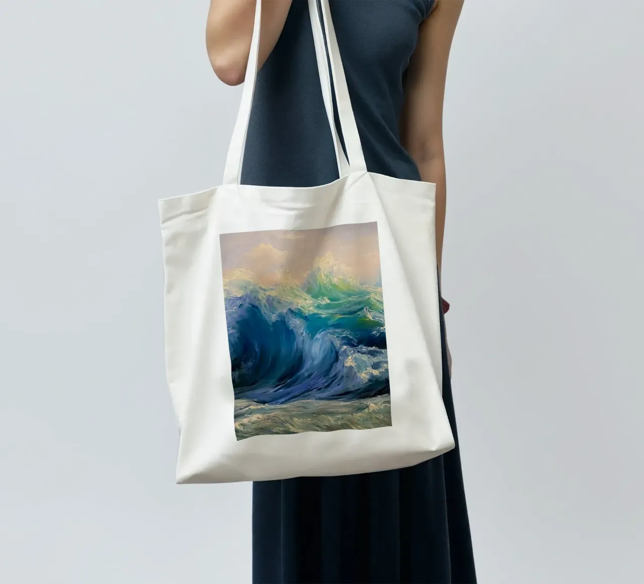 Monet The Waves tote bag by Günstiger Laden
