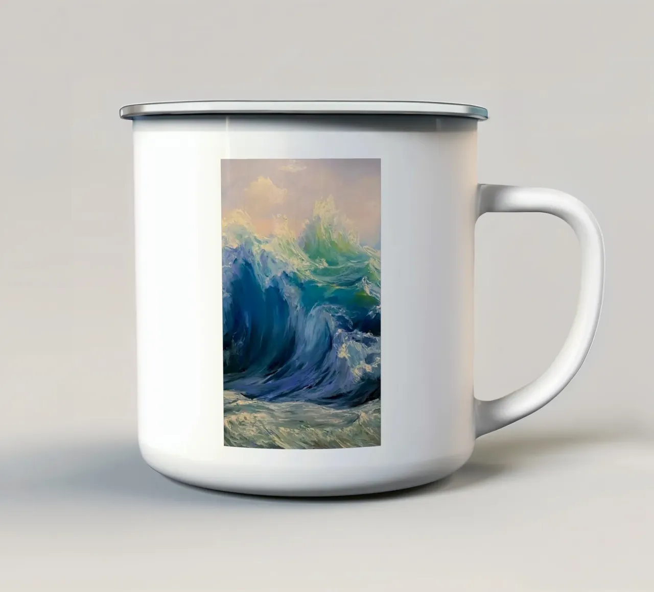 Monet De Golven emaille mok van Günstiger Laden