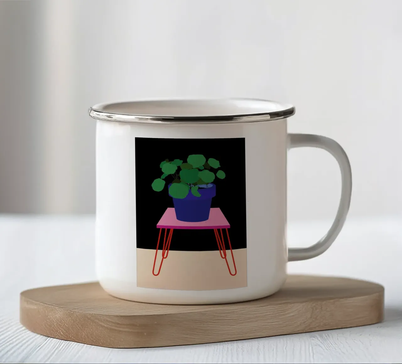 Kapuziner Kresse tazza in smalto da Rosi Feist