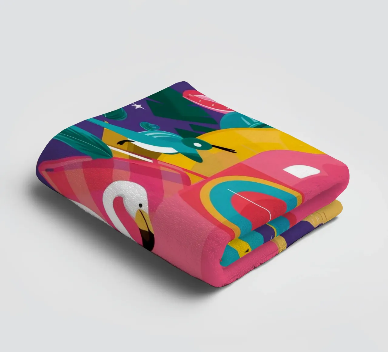 Flamingo-Weinkühler Handtuch von Muse Artworks