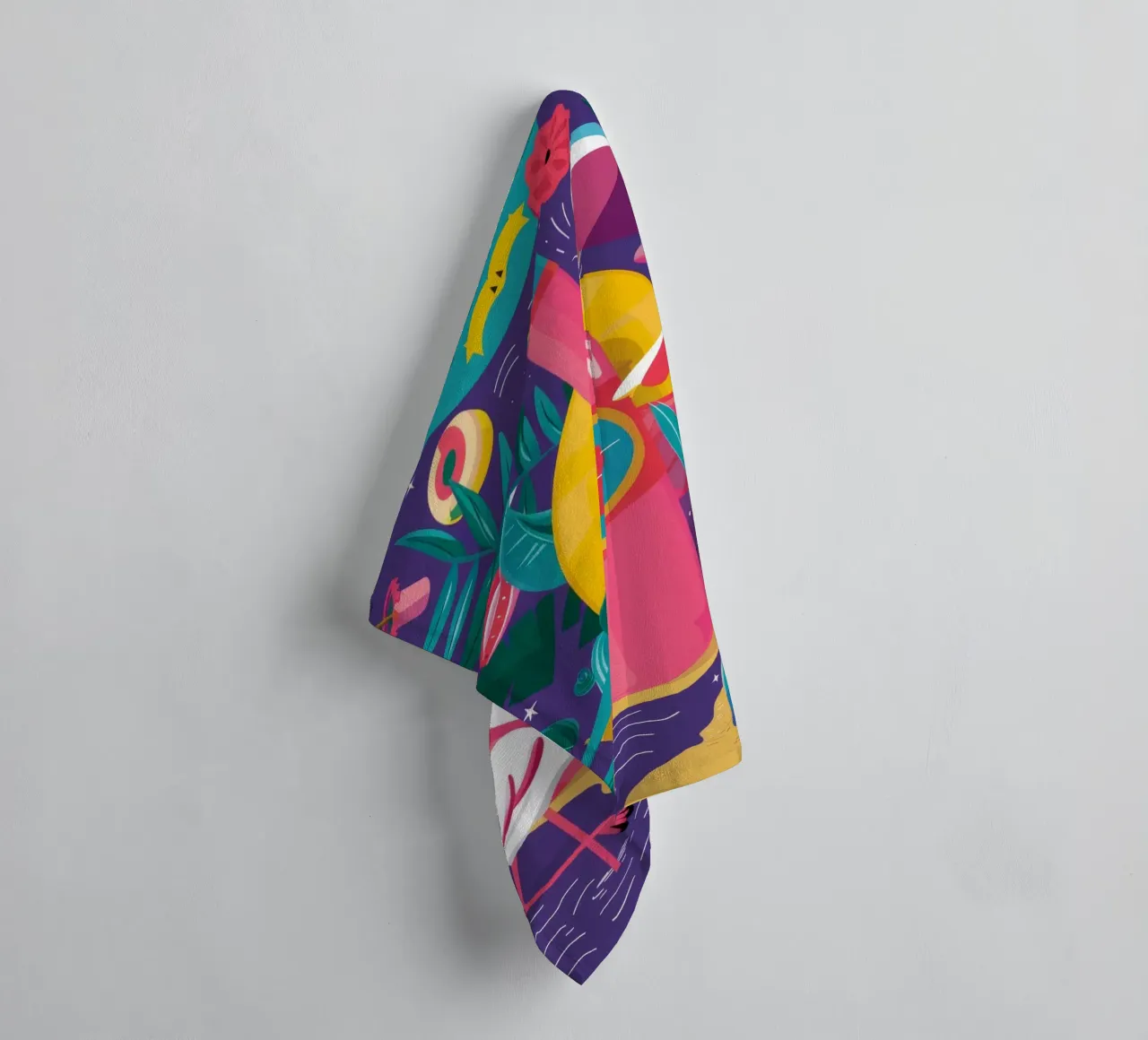 Flamingo-Weinkühler Handtuch von Muse Artworks