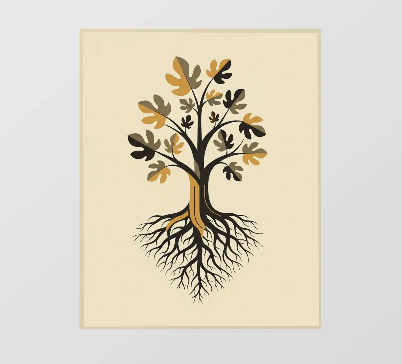 Floral bauhaus #062: Our Roots Run Deep telo in pvc da Zen Design