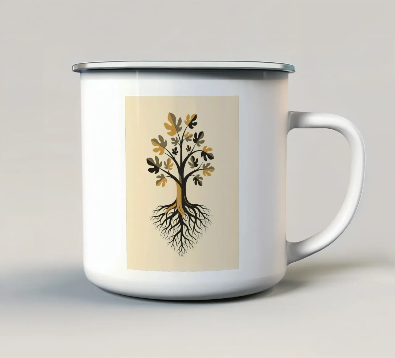 Floral bauhaus #062: Our Roots Run Deep tazza in smalto da Zen Design