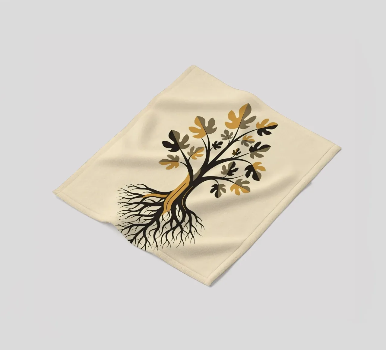 Floral bauhaus #062: Our Roots Run Deep coperta in pile da Zen Design