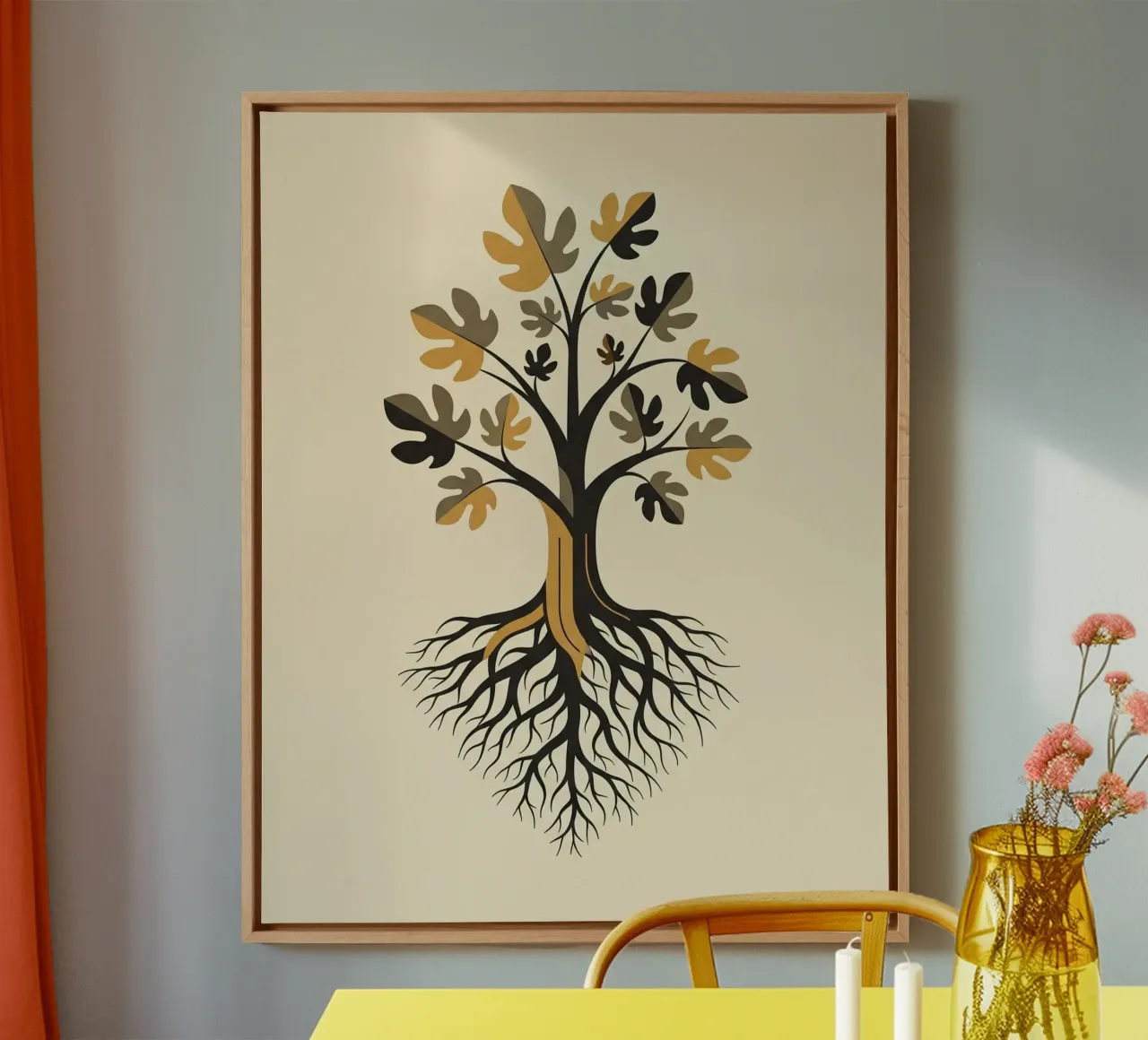 Floral bauhaus #062: Our Roots Run Deep toile de Zen Design