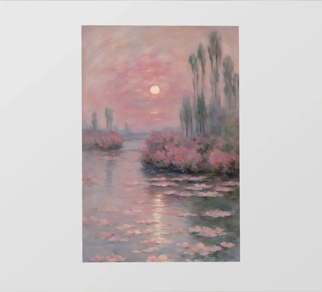Tramonto di Monet telo in pvc da Günstiger Laden