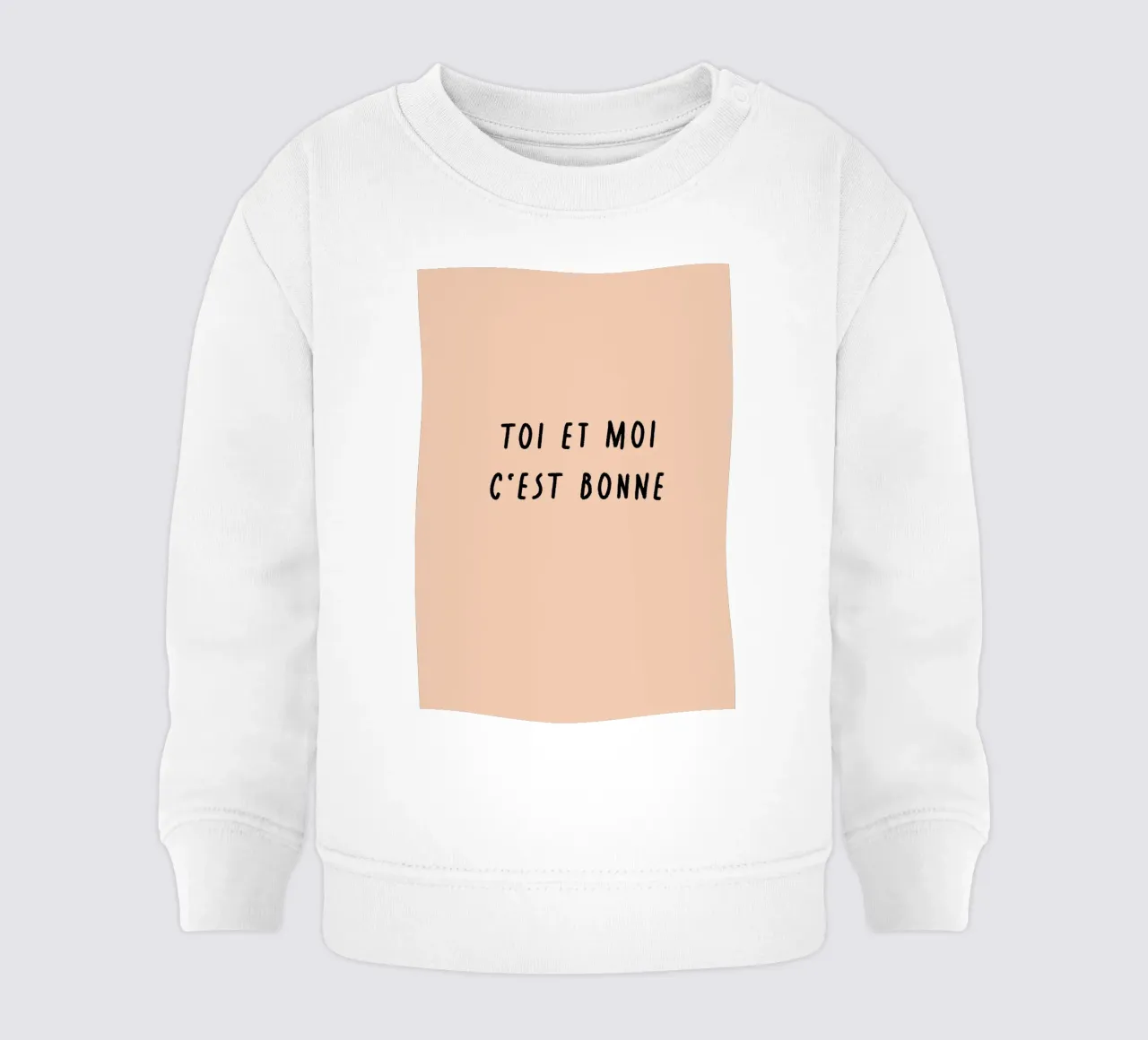 TOI ET MOI. C‘EST BONNE. felpa neonato da FRICKE DESIGN