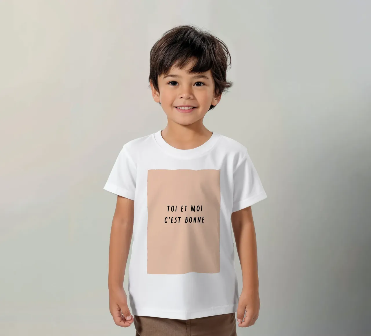 TOI ET MOI. C‘EST BONNE. kids t-shirt by FRICKE DESIGN