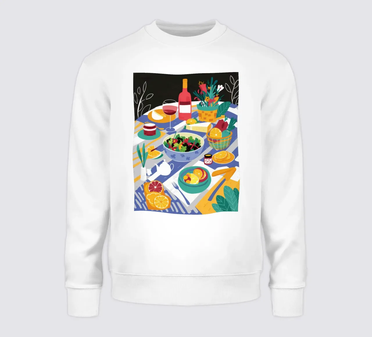 Banchetto di insalata dell'orto felpa da Muse Artworks