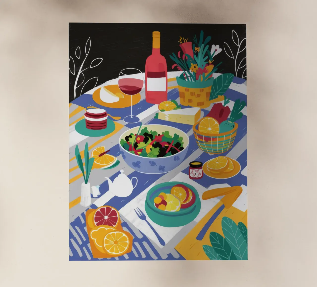 Banchetto di insalata dell'orto pellicola backlit da Muse Artworks