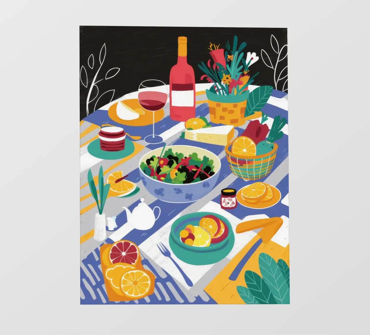 Banchetto di insalata dell'orto pellicola backlit da Muse Artworks