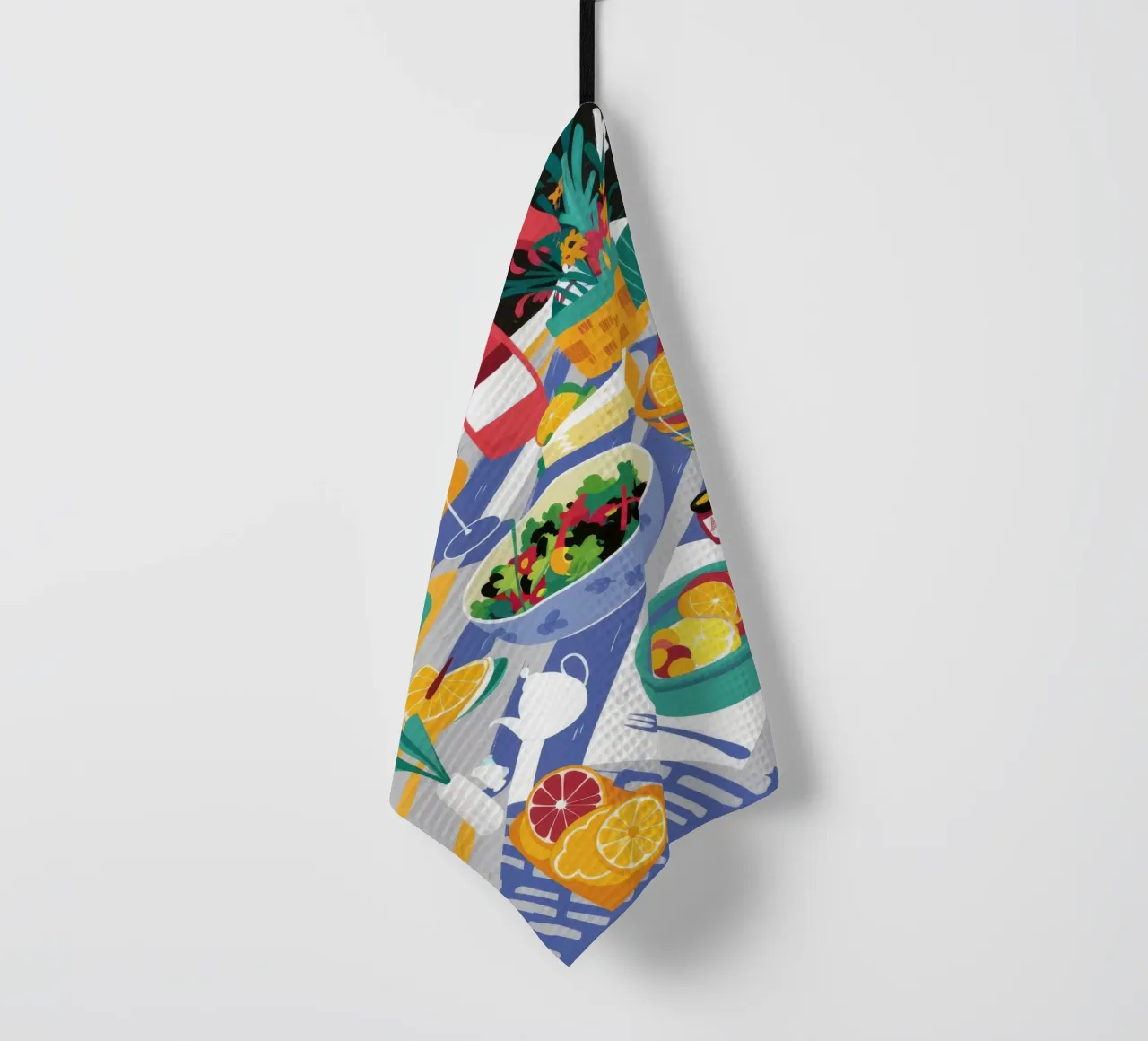 Banchetto di insalata dell'orto canovaccio da cucina da Muse Artworks