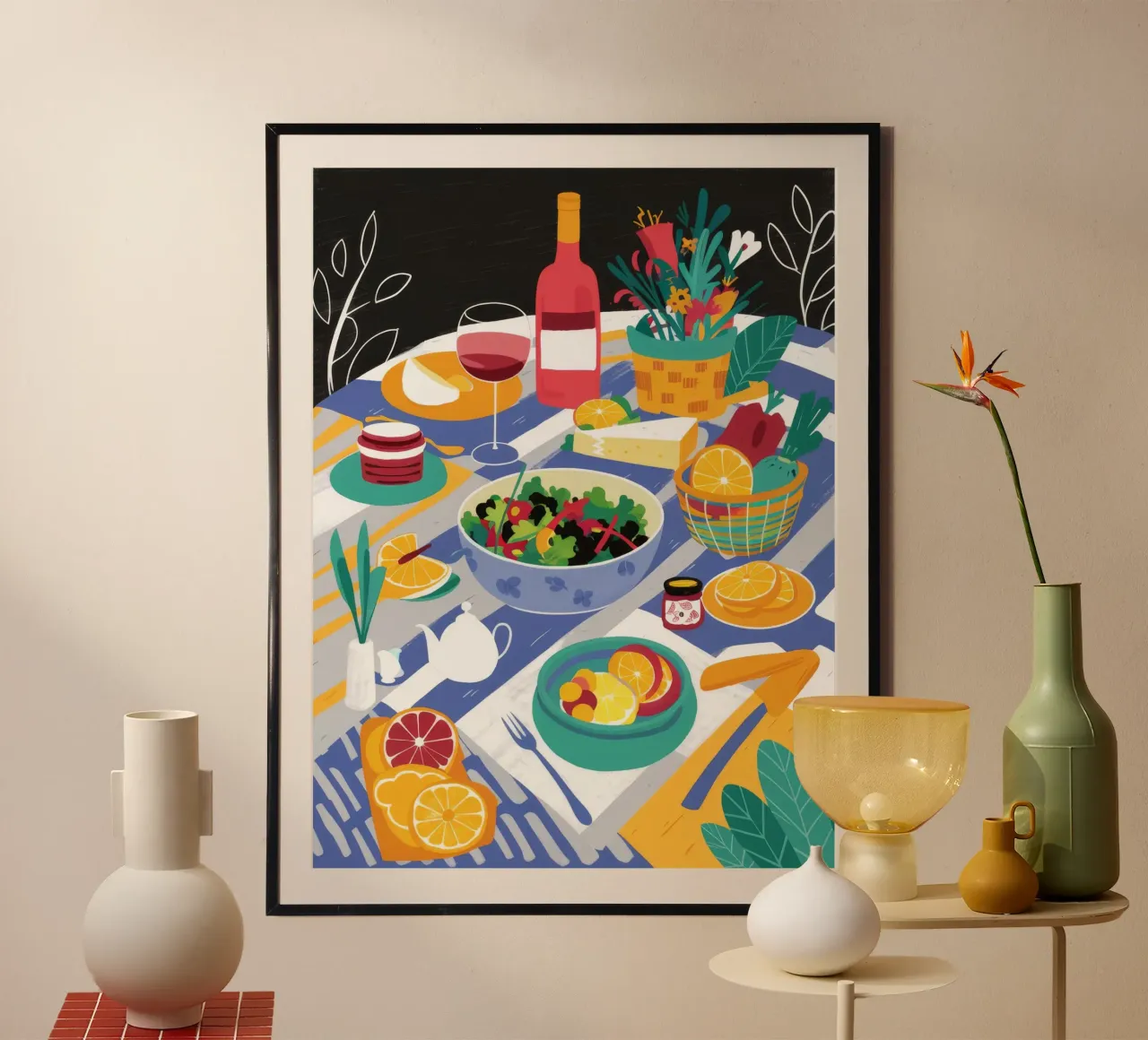 Banchetto di insalata dell'orto poster da Muse Artworks