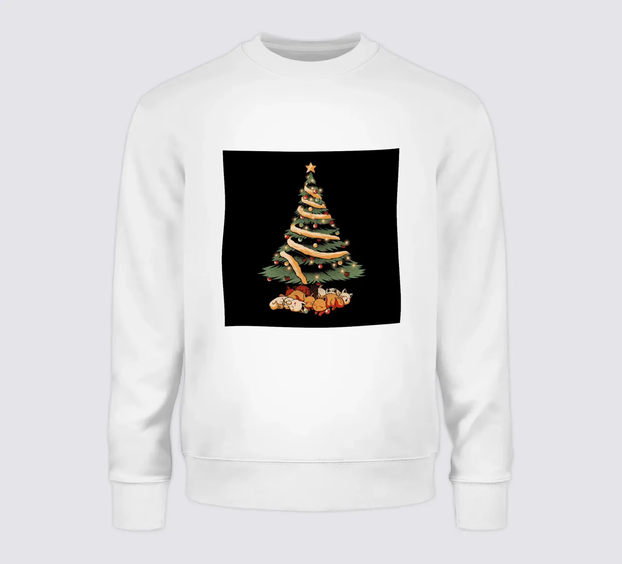 Merry Xmas Cat Tree sweatshirt by Tobe Fonseca