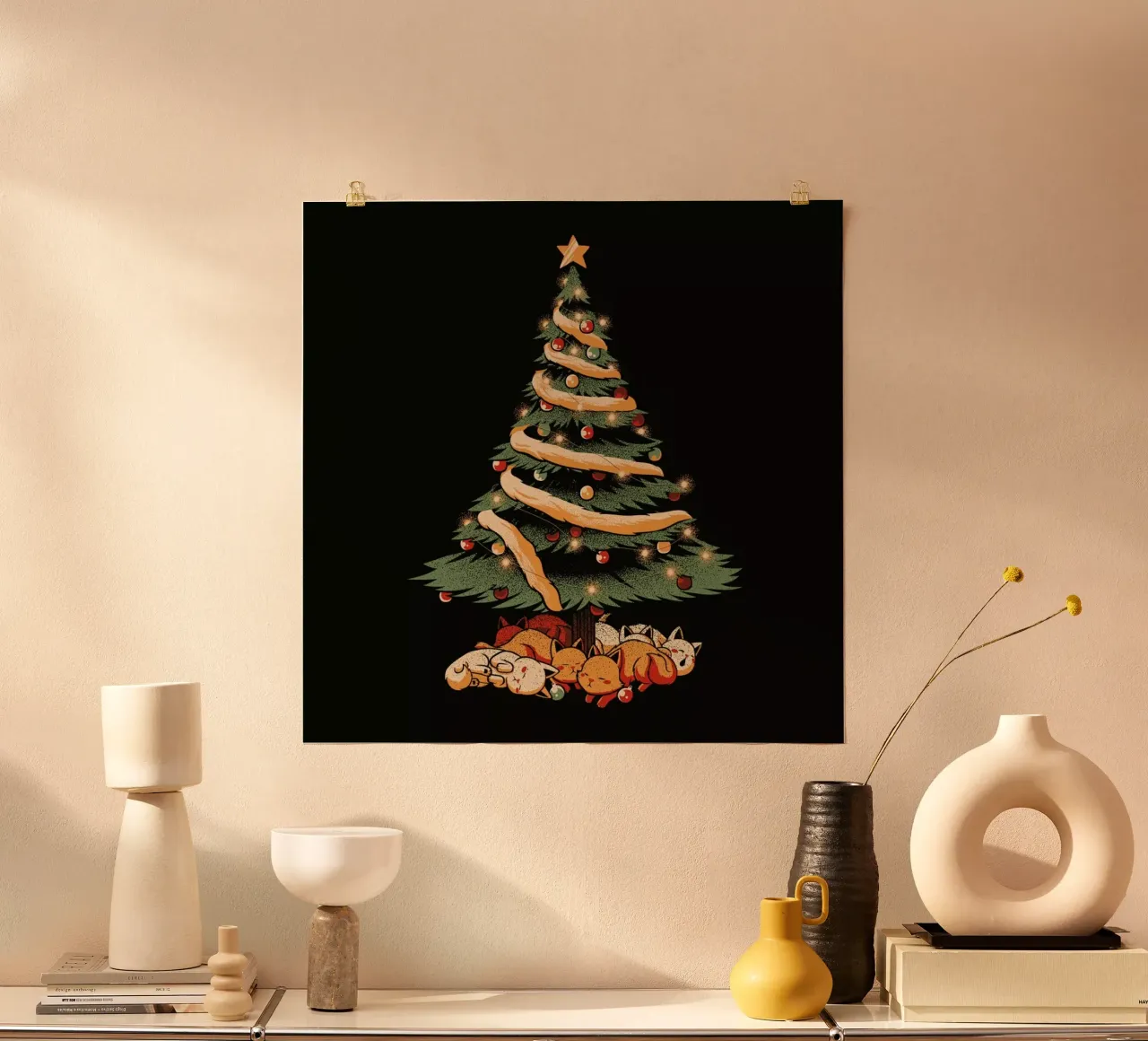 Merry Xmas Cat Tree poster da Tobe Fonseca