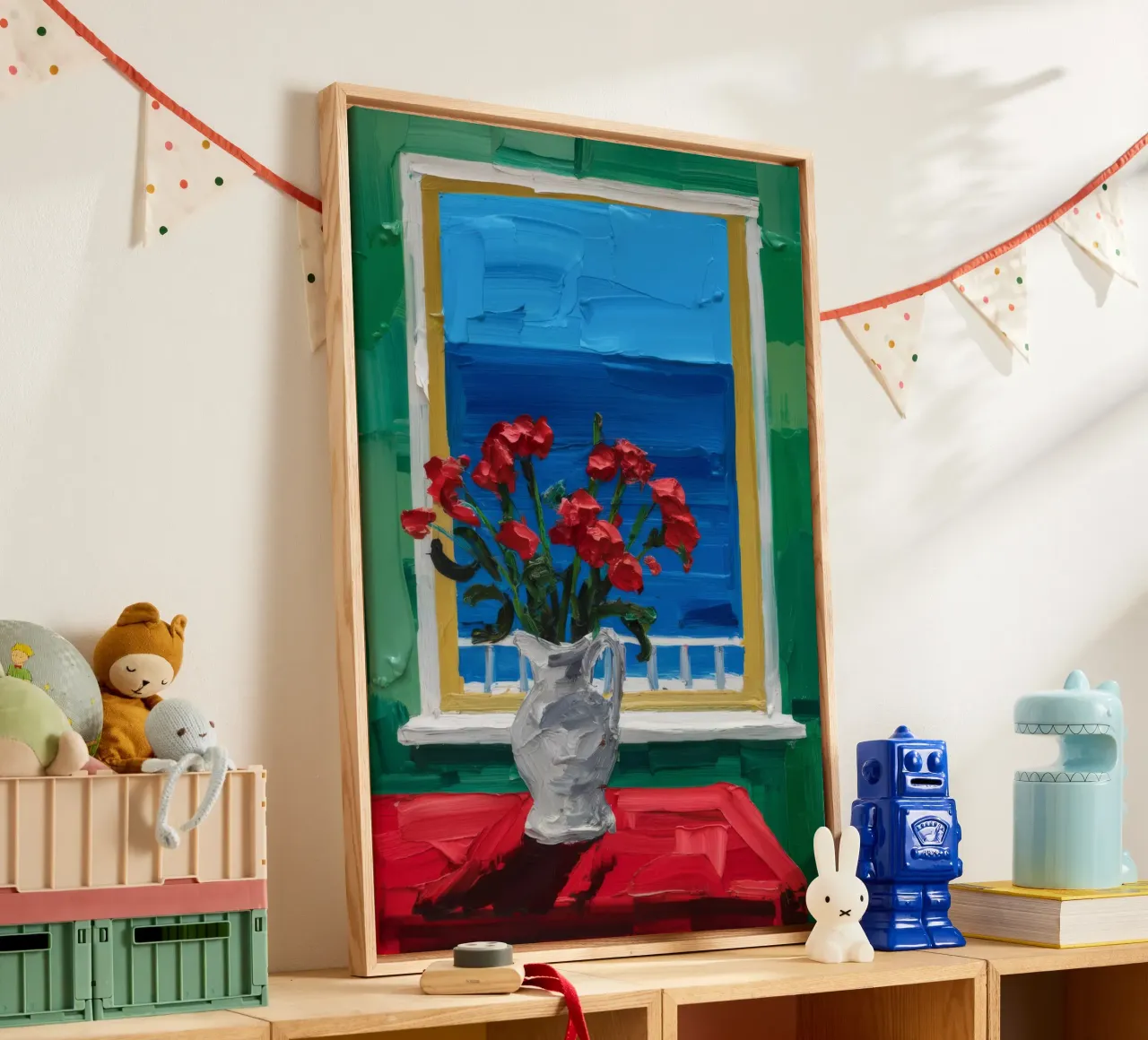 Fensterbox Meerblick Leinwand von FadeAura