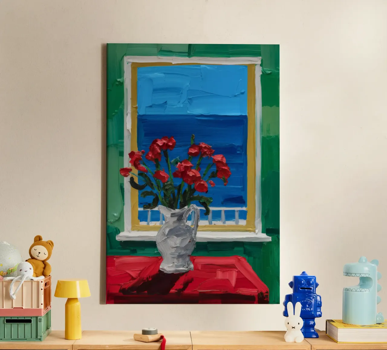 Fensterbox Meerblick Leinwand von FadeAura