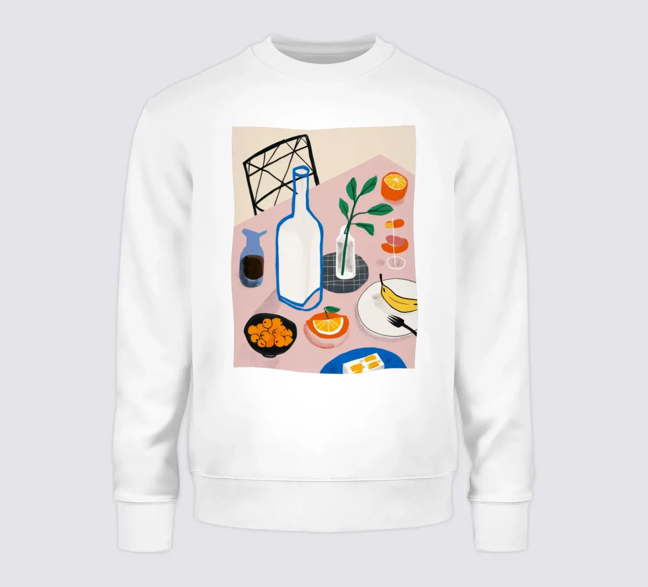Vino e formaggio in tranquillità felpa da Muse Artworks