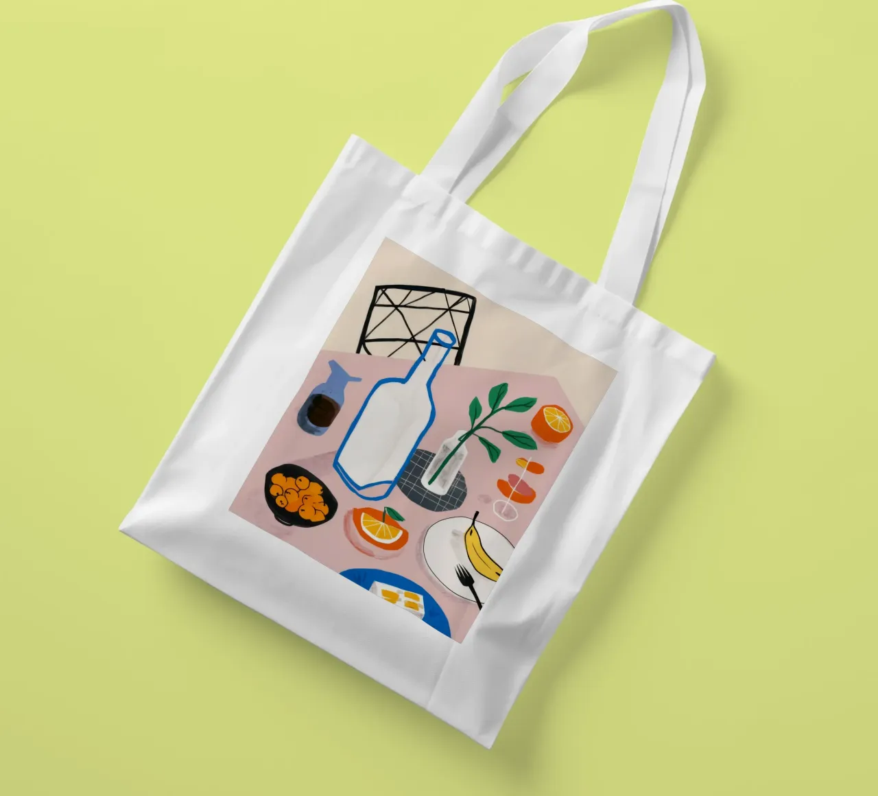 Vino e formaggio in tranquillità borsa in juta da Muse Artworks