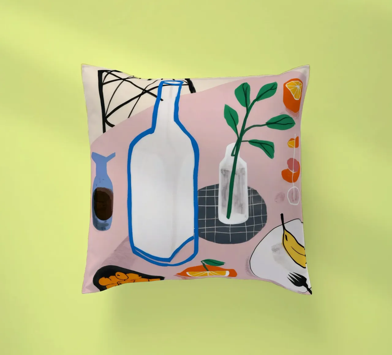 Vino e formaggio in tranquillità cuscino da Muse Artworks