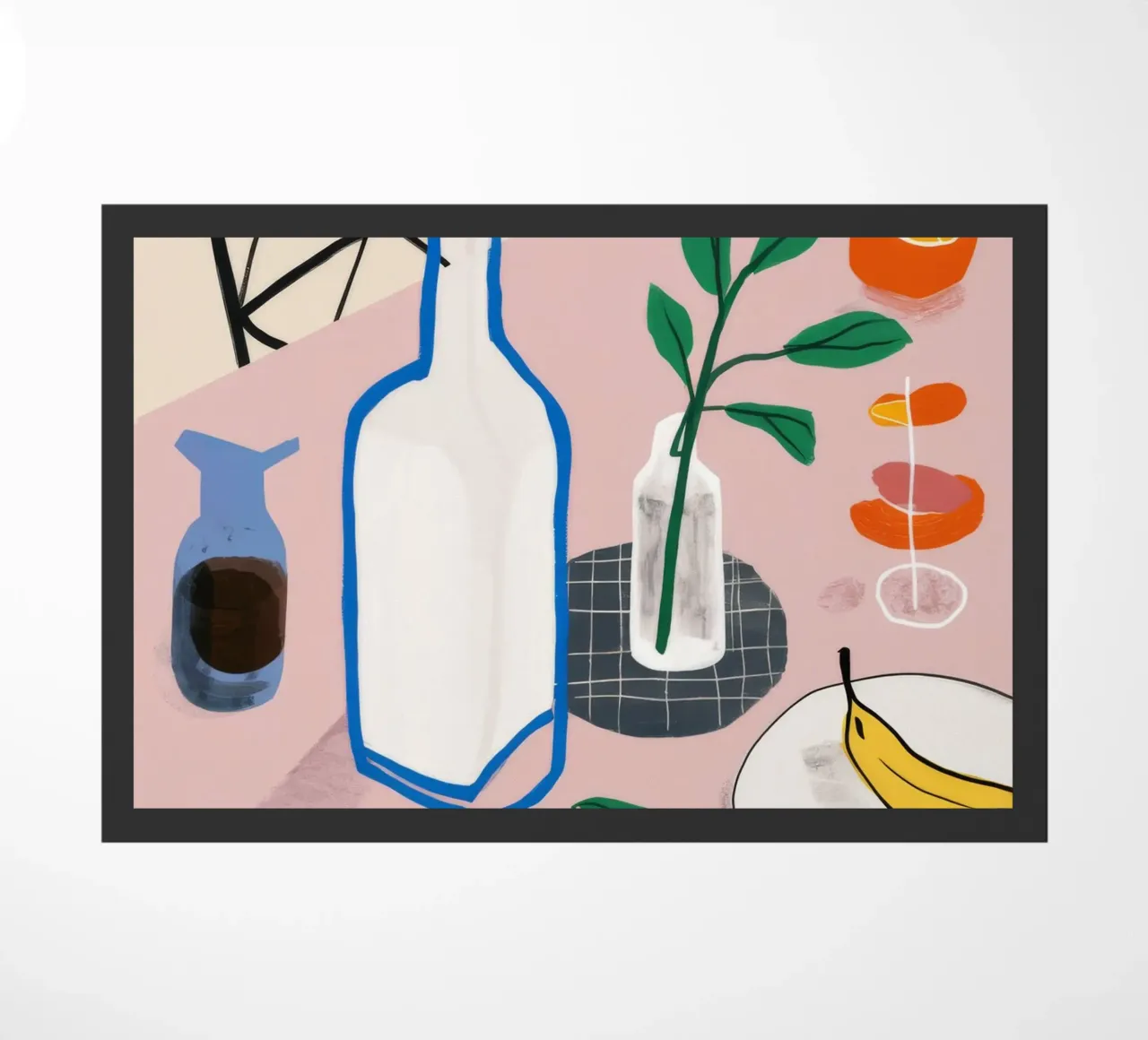 Vino e formaggio in tranquillità zerbino da Muse Artworks