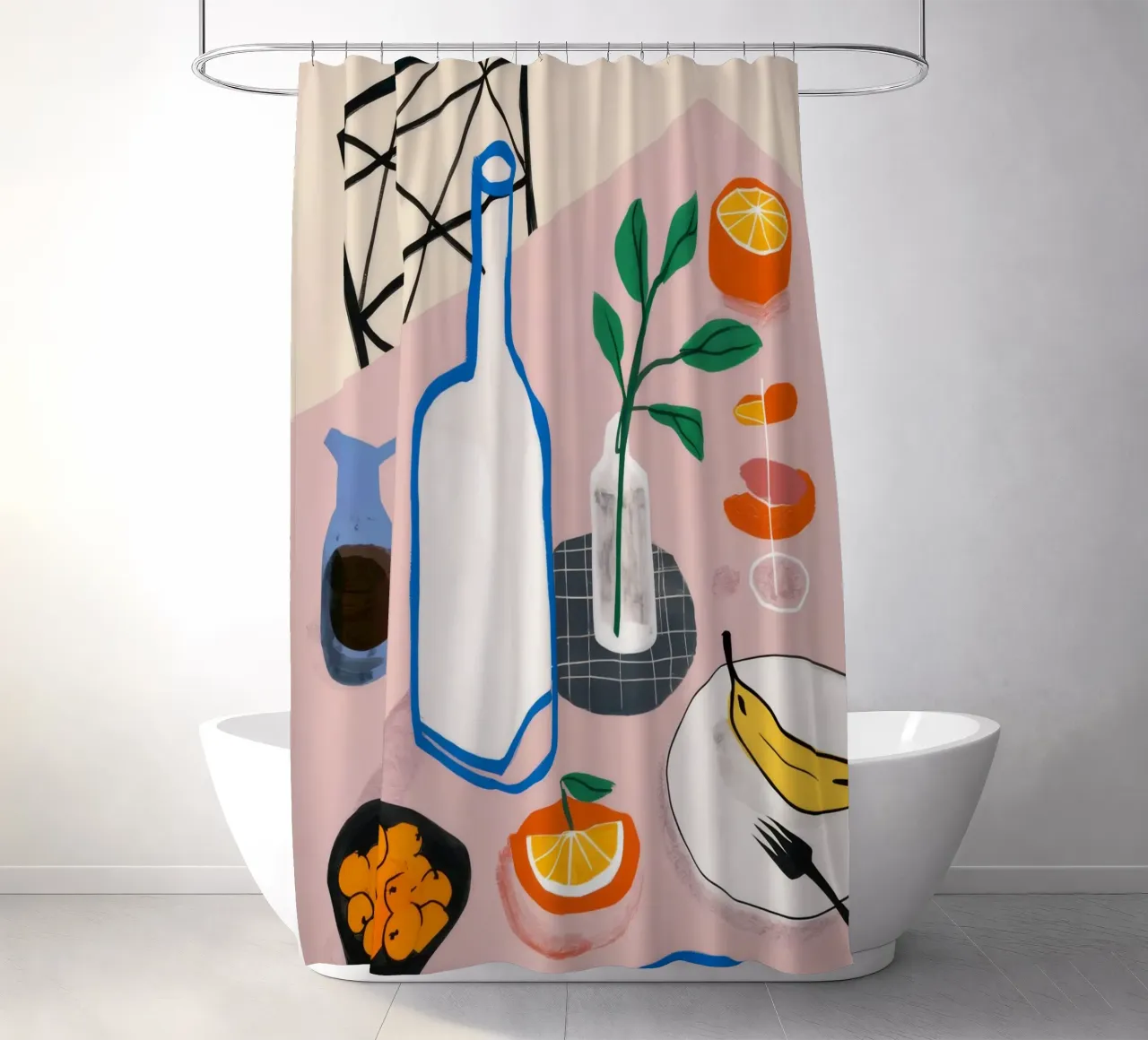 Vino e formaggio in tranquillità tenda da doccia da Muse Artworks