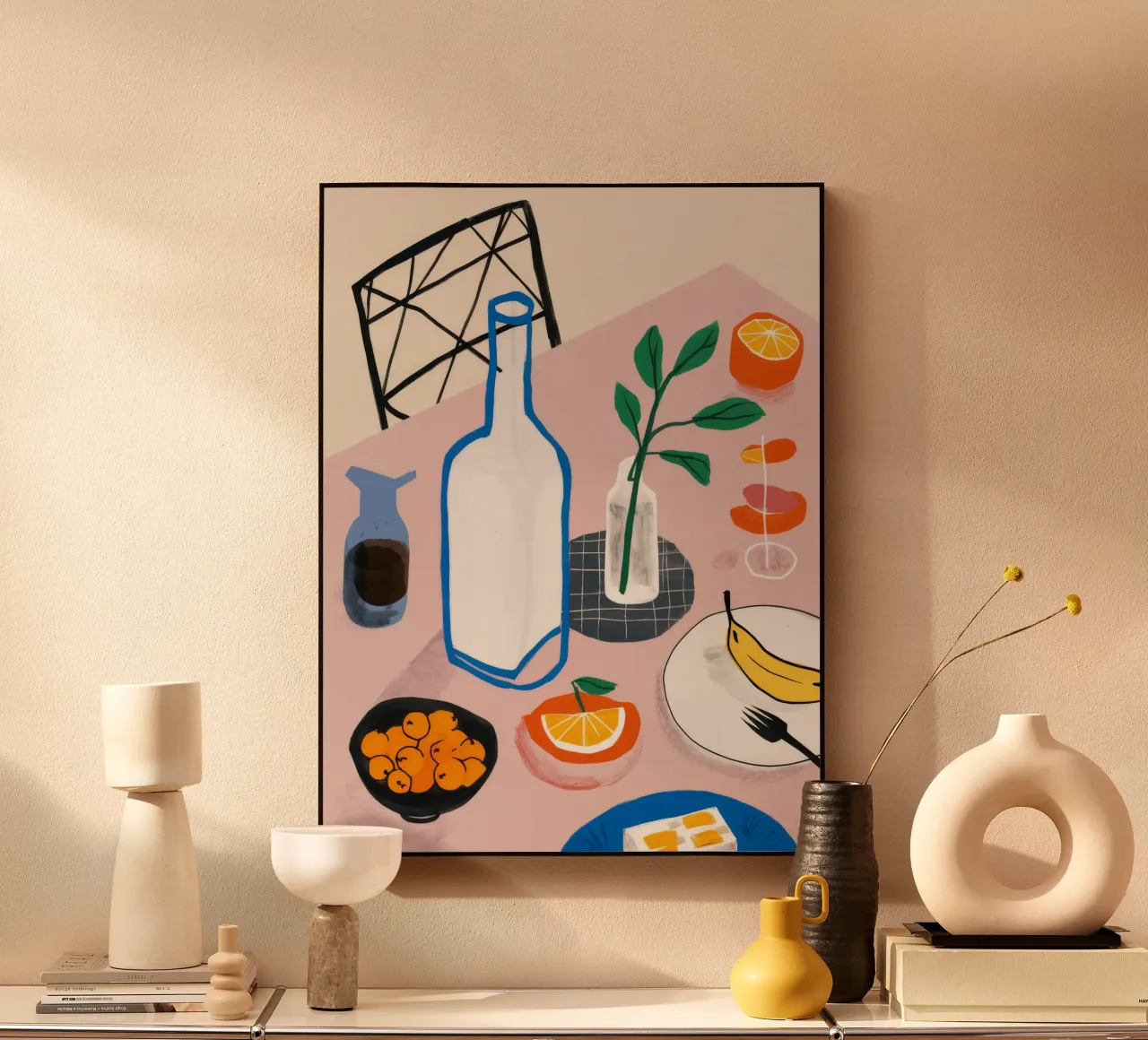 Vino e formaggio in tranquillità pannello forex da Muse Artworks