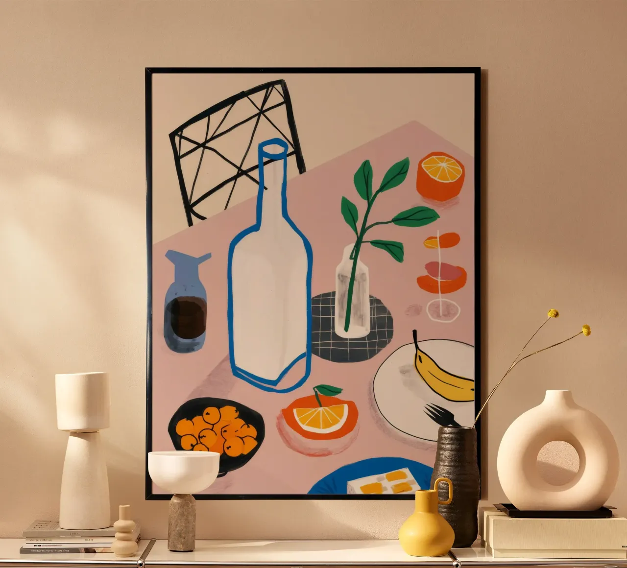 Vino e formaggio in tranquillità carta hahnemühle da Muse Artworks