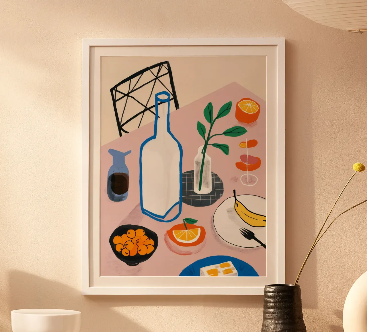 Vino e formaggio in tranquillità carta hahnemühle da Muse Artworks