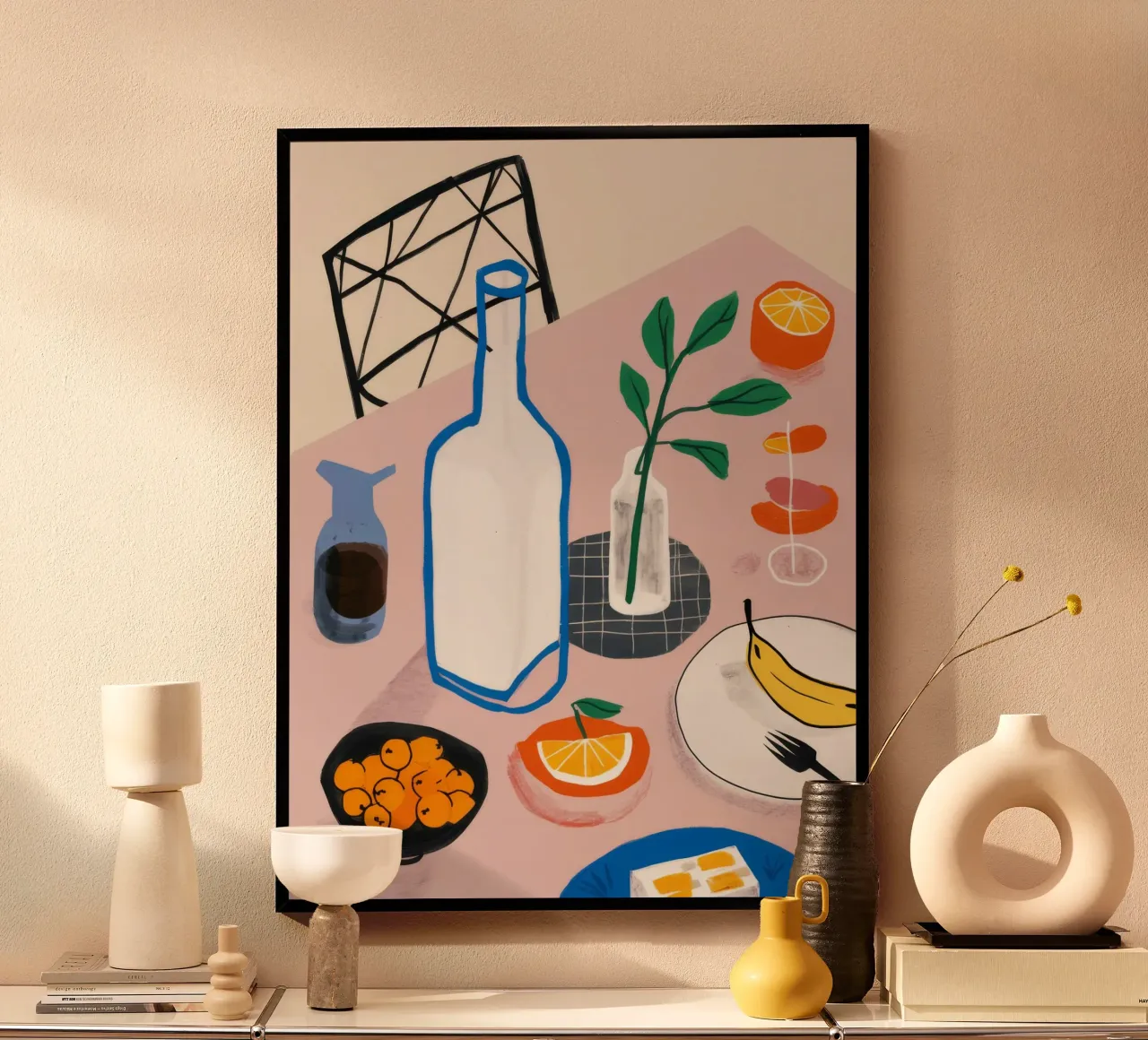 Vino e formaggio in tranquillità carta hahnemühle da Muse Artworks