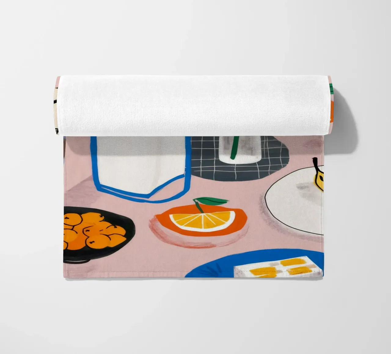 Vino e formaggio in tranquillità telo mare da Muse Artworks