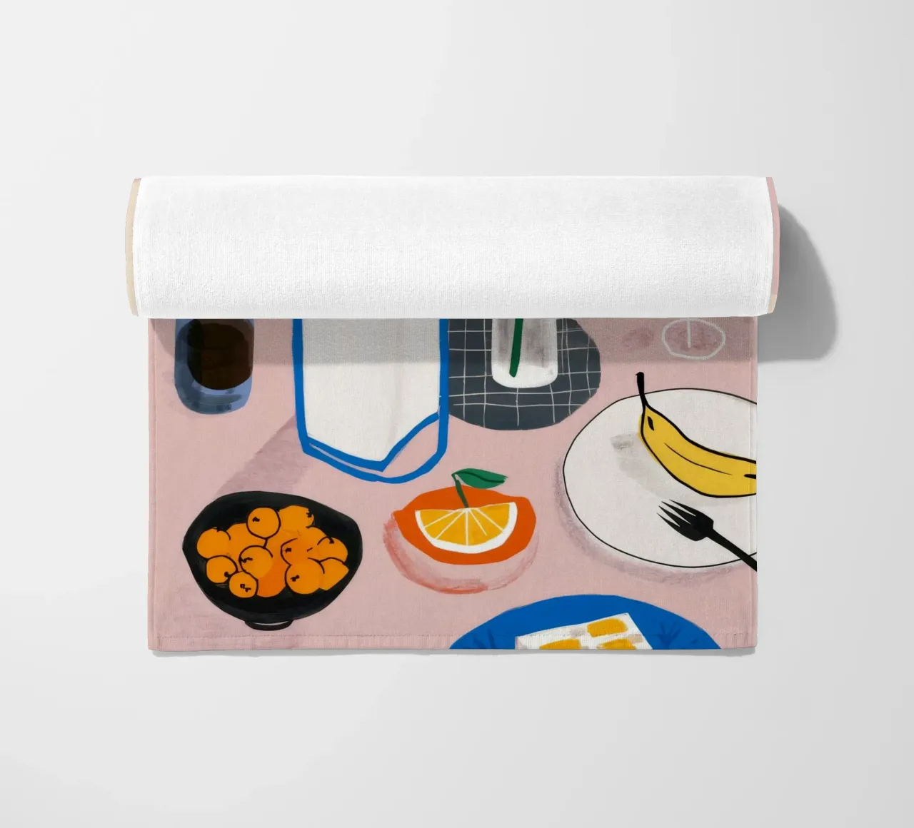 Vino e formaggio in tranquillità telo mare da Muse Artworks