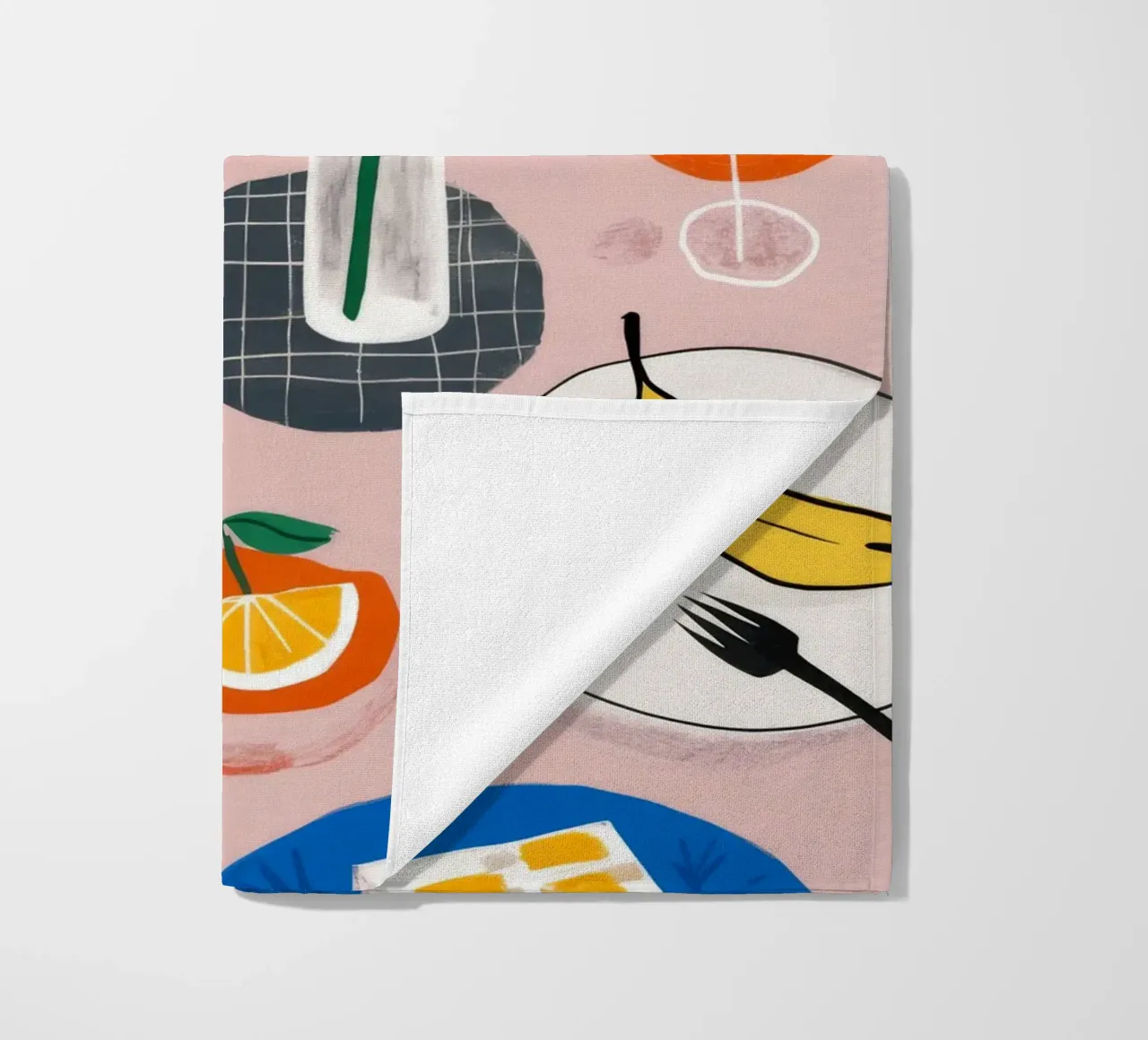 Vino e formaggio in tranquillità telo mare da Muse Artworks