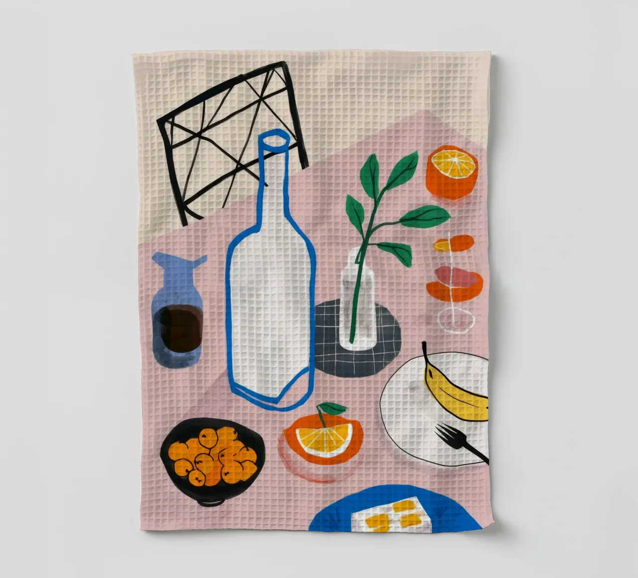 Vino e formaggio in tranquillità canovaccio da cucina da Muse Artworks