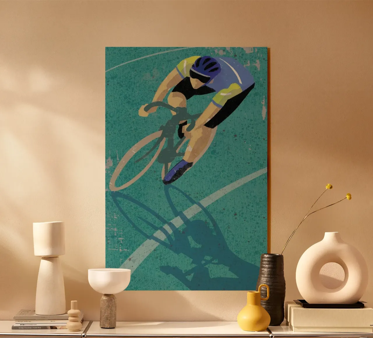 Cycling acrylic glass by Andy Bridge