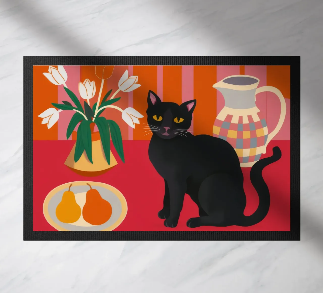 Gatto Nero Immobile zerbino da FadeAura