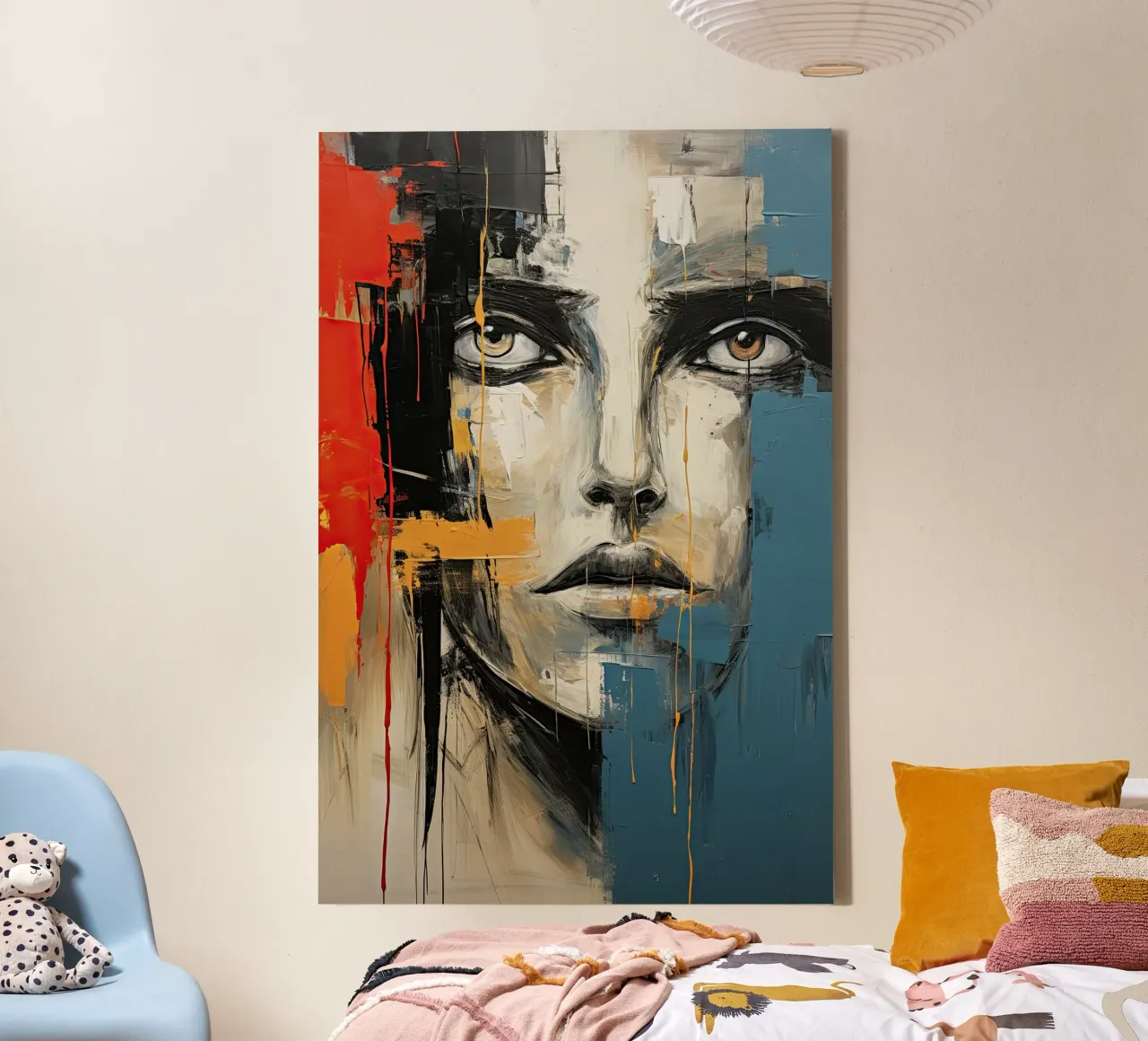 Abstract gezicht canvas van Imagine
