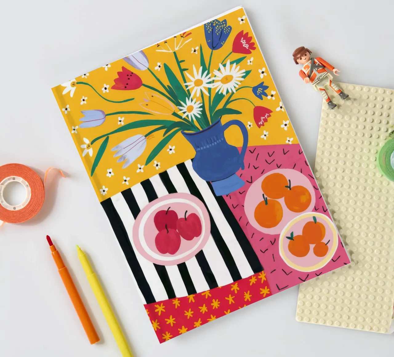 Tangerine Striped Abundance notebook by FadeAura